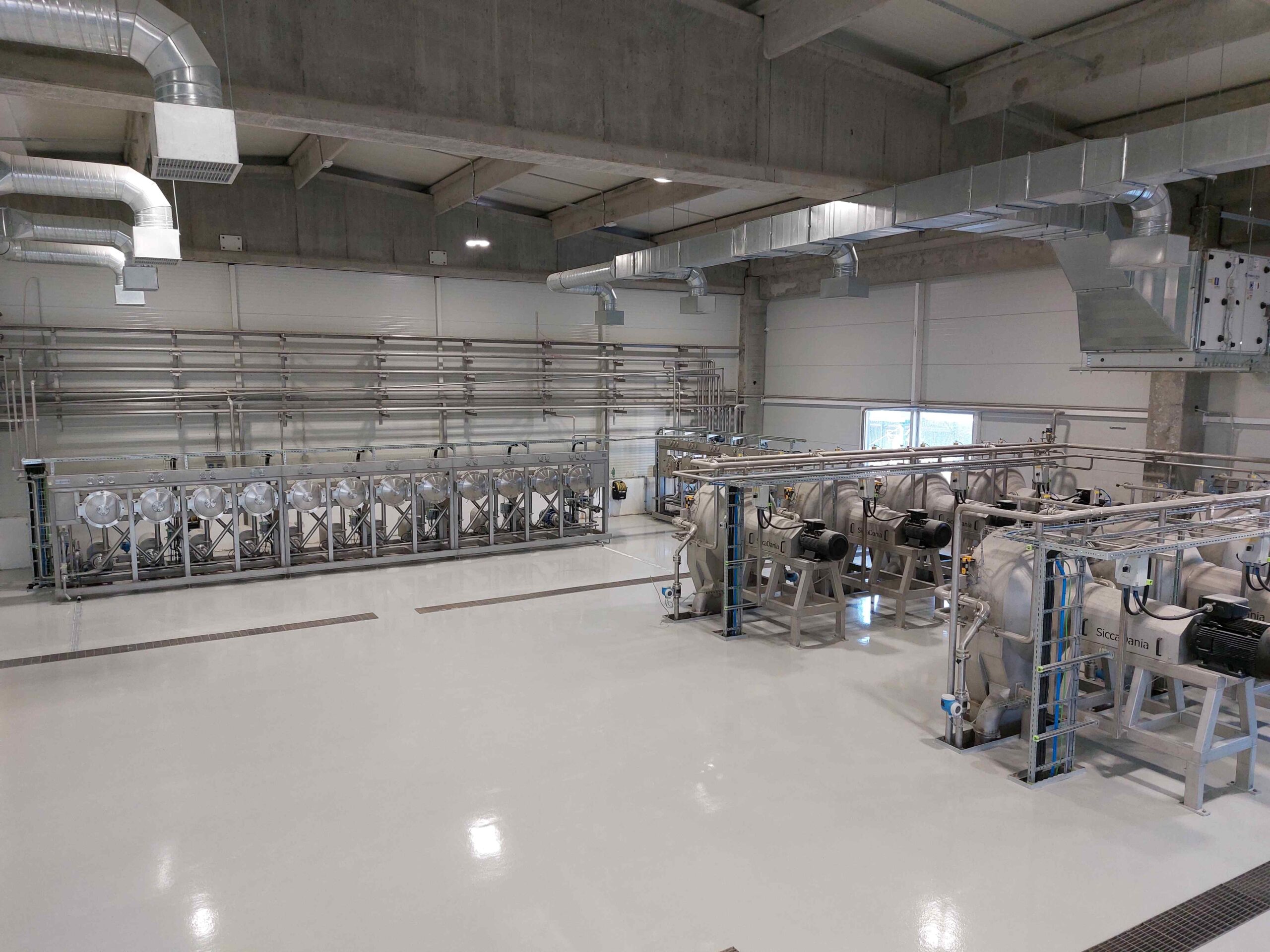 SiccaDania centrifugal sieves and hydrocyclones used in starch processing systems