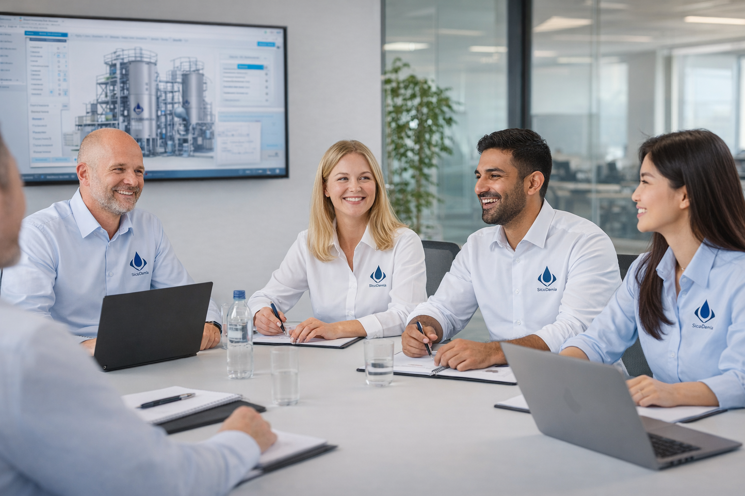 SiccaDania Americas team meeting around a conference table